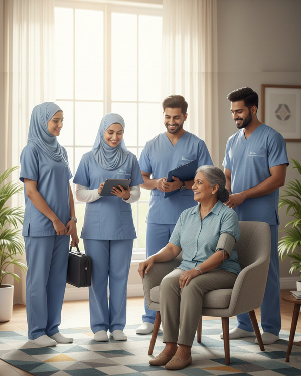 Home care service illustration